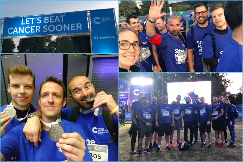 TCC Takes on The Shine Night Walk for Cancer Research UK